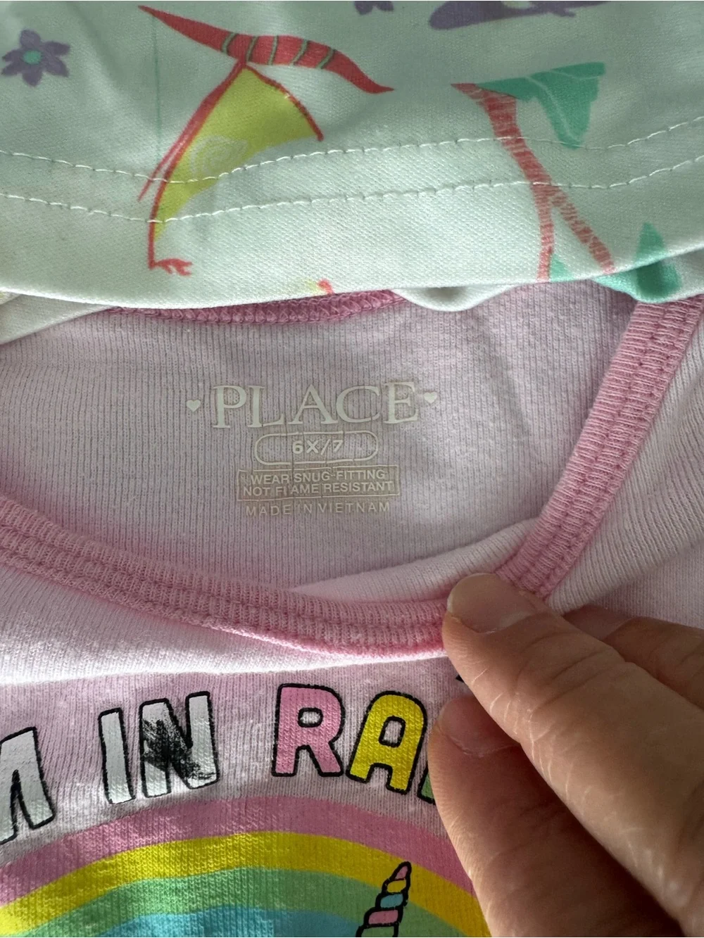 Place Pink Unicorn 'Dream in Rainbow' Pajama Set